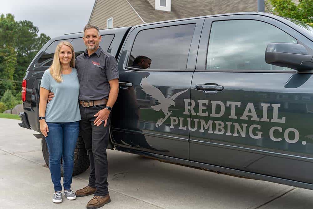 Justin and his wife of Red Tail Plumbing